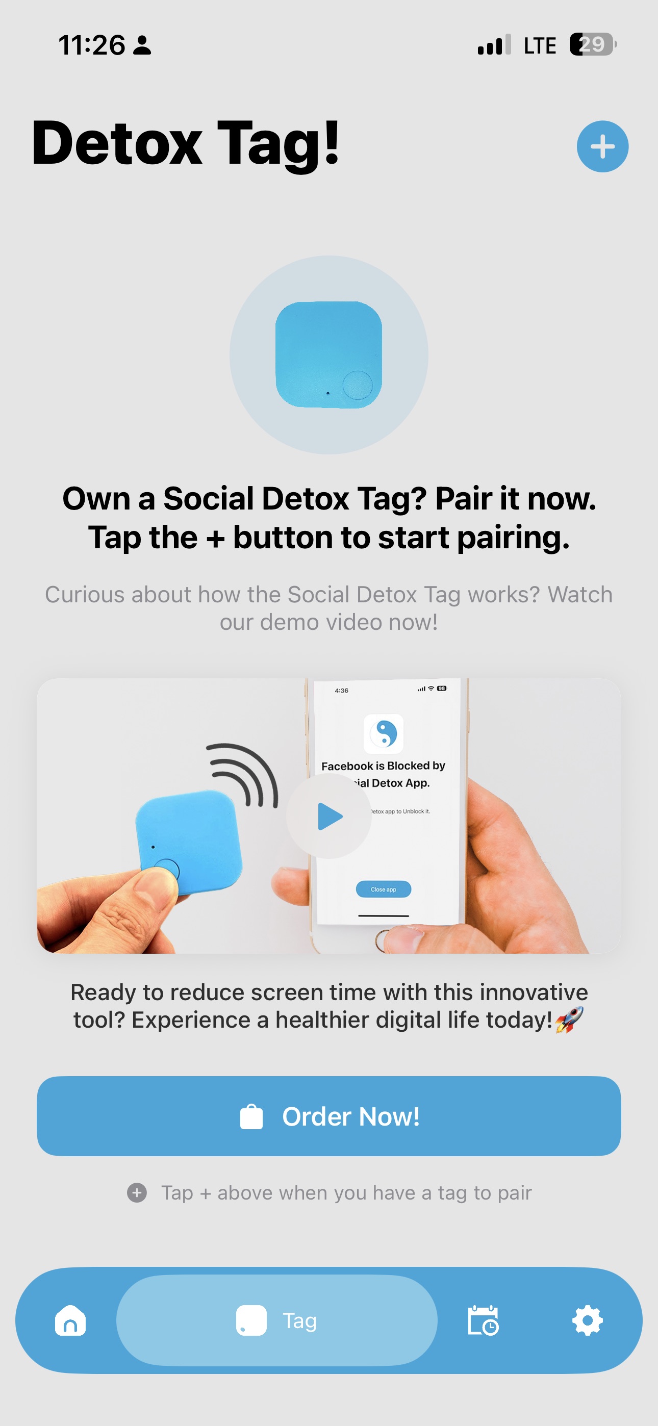 Pair your Detox Tag